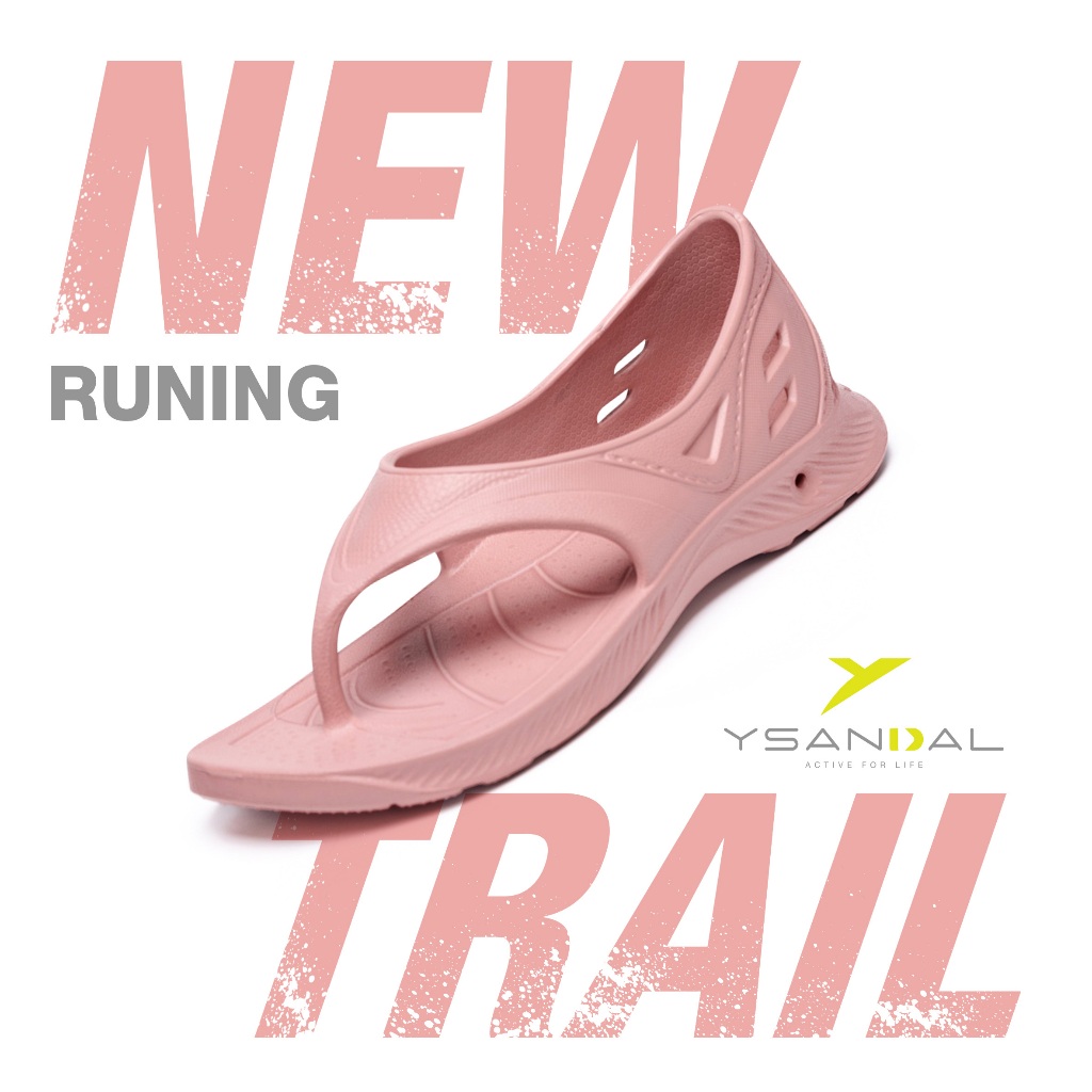 YSANDAL วายแซนดัล รองเท้าแตะวิ่ง Marathon and Trail PLUS Sandal - สีชมพู Pink
