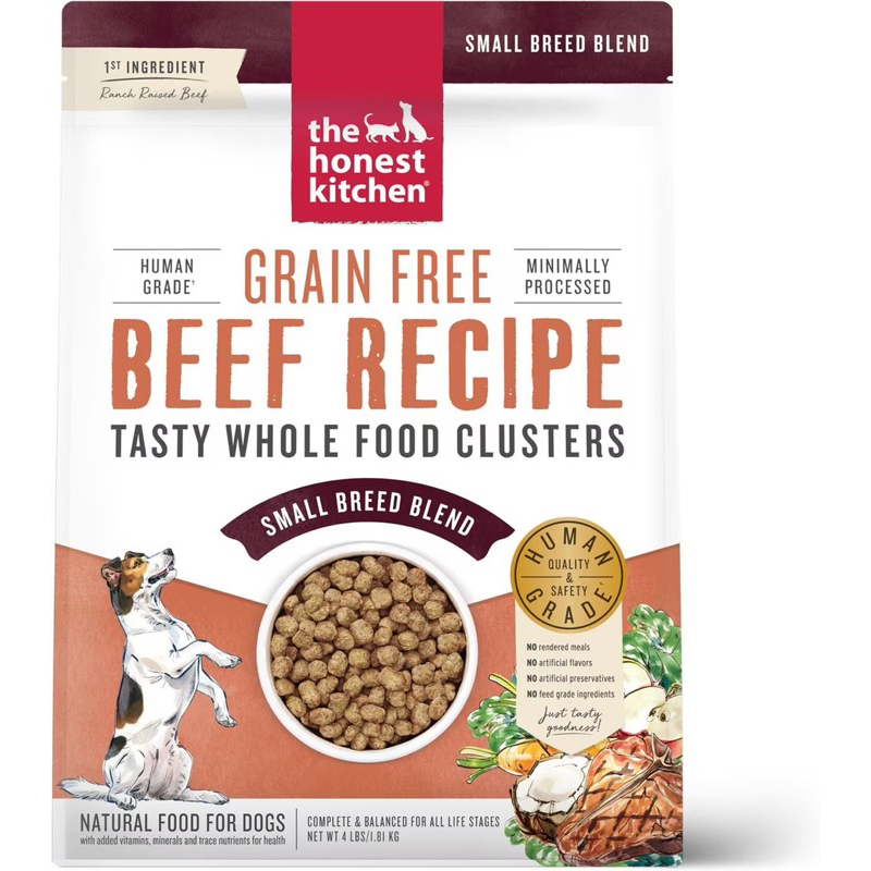 อาหารสุนัข The Honest Kitchen Whole Food Clusters สูตร Grain Free Small Breed Blend Beef Recipe ขนาด