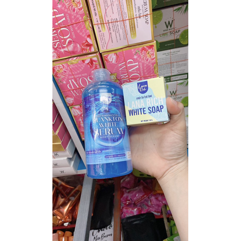 ส่งฟรี!! 1 แถม 1 เซรั่มแพลงก์ตอน ลาน่า ริช Planton White serum ขาวไว ผิวแห้งกร้าน ไหม้แดด