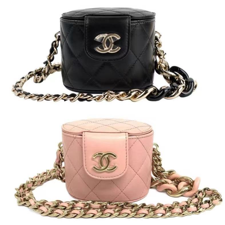 Chanel/Lambskin/Cosmetic Bag/Box Bag/Chain Bag/P2428/แท้ 100%