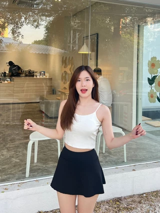 Aurora 🛒พร้อมส่ง🚚 (รูปถ่ายจากงานจริง) สายเดี่ย วเซ็กซี่ สายเดี่ยว เรียงราย ใส่เล่นโยคะ ใส่สบาย 2865