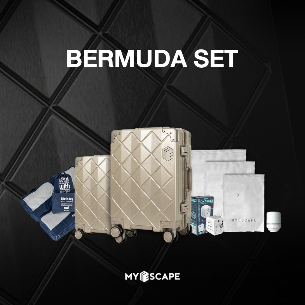 กระเป๋าเดินทางล้อลาก โครงซิป Bermuda Set (20"+24"+ 28"+ปลั๊ก+Baggage+ถุงสุญญากาศ)