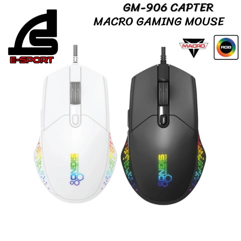 SIGNO MACRO GAMING MOUSE GM-906 รุ่น CAPTER