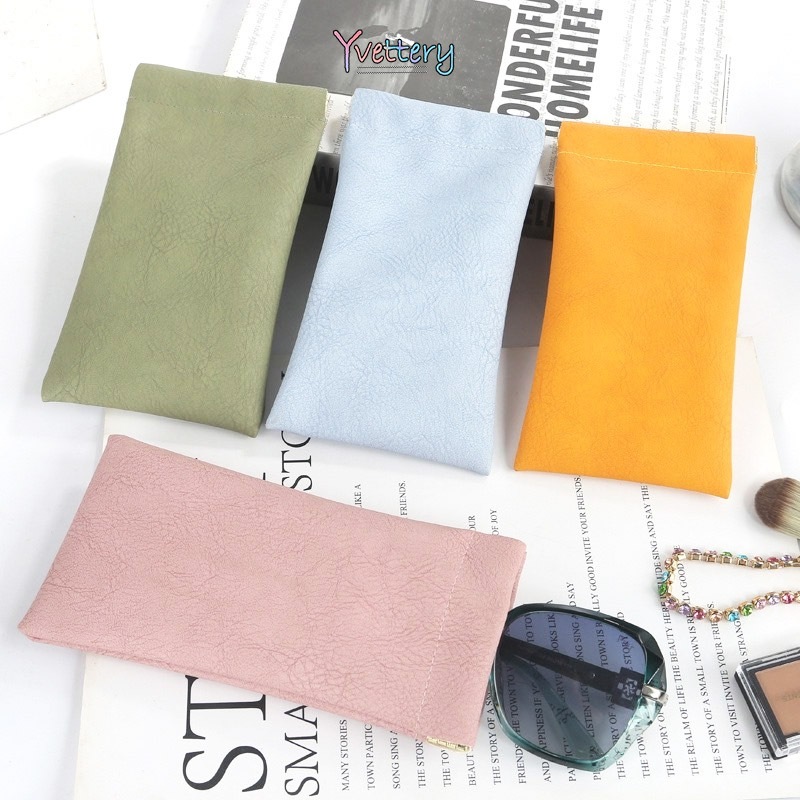 ร้านค้าไทย🔥ซองหนังใส่แว่น PU กันน้ํา สําหรับใส่แว่นตา แบบพกพา สําหรับทุกเพศ.COD