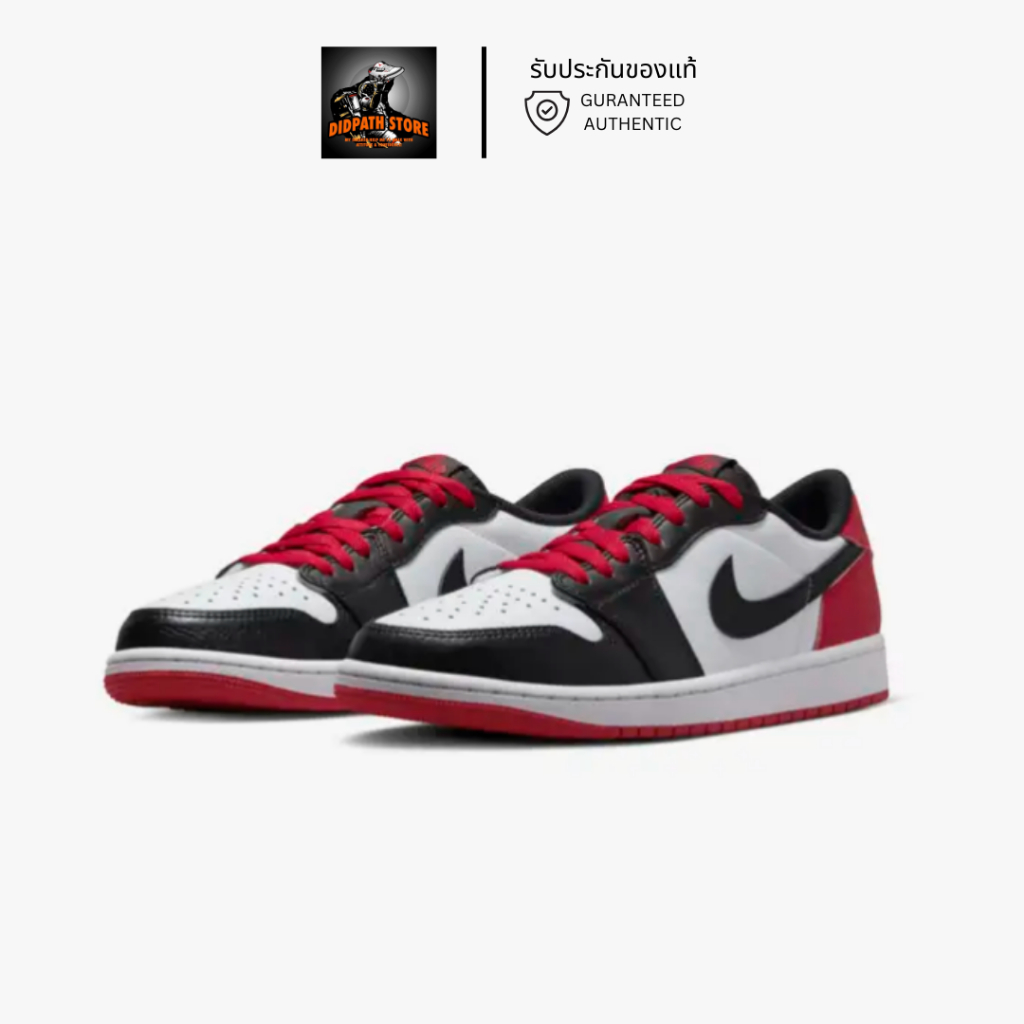 รับประกันของแท้ ✅ รองเท้าลำลองไนกี้ชาย Nike Air Jordan 1 Retro Low OG Black Toe (cz0790-106)