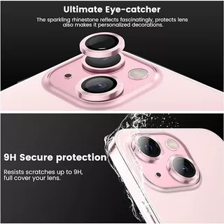 Hoerrye ตัวป้องกันเลนส์สำหรับ iPhone 15/15Plus/16/17 ตัวป้องกันกล้องโลหะ [Case-Friendly] HD ฝาครอบหน้าจอกล้องด้านหลัง