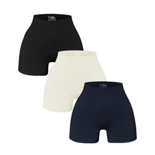 🔥【เตรียมส่ง】🔥Yogaกางเกงขาสั้นโยคะที่ไร้รอยต่อเอวสูงยืดหยุ่นส…