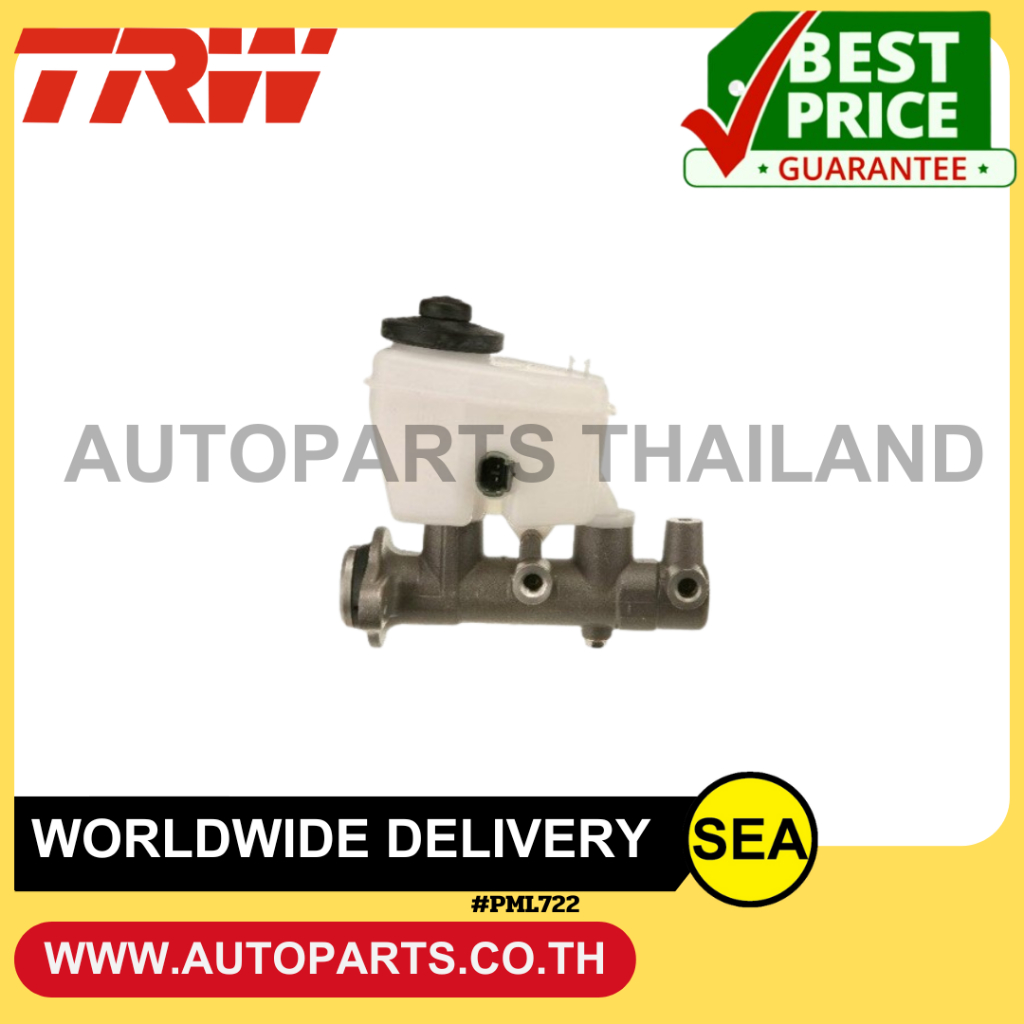 TRW แม่ปั๊มเบรก TOYOTA HILUX TIGER D4D 2WD, PRADO'95 LN106 รูแป๊ปตรง 1  "