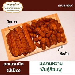 มะขามหวานแบบฝักยาวพันธุ์สีชมพูมีเม็ด 500 กรัม