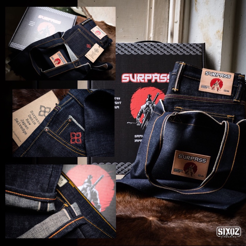 surpassDenimรุ่นsamurai20ozมีทรงกะบอกเล็กและทรงกะบอกตรง