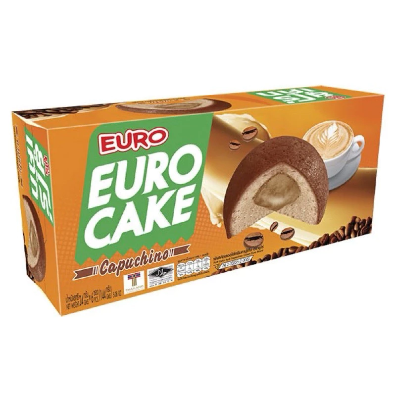 🍌Euro🥛ยูโร่เค้ก คัสตาร์ดเค้ก ยกกล่อง 12 ห่อ คัสตาร์ด ใบเตย นมฮอกไกโด ช็อคโกแลต เมล่อน กล้วย สตอเบอร์รี่ อาหารว่าง ยูโร่ thumbnail 7
