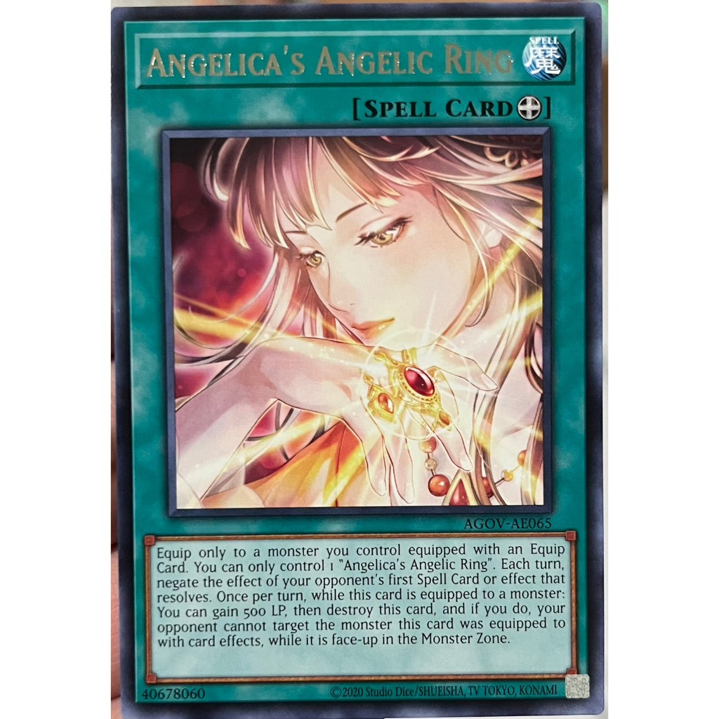 Yugioh Asia-Eng [AGOV-AE065] Angelica's Angelic Ring (Rare) การ์ดยูกิแท้ถูกลิขสิทธิ์