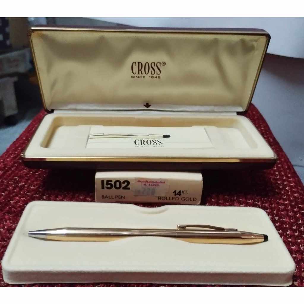 ปากกา CROSS 1502  ด้ามทอง 14k ของแท้ 100% มือหนึ่ง พร้อมกล่องและคู่มือ Made in Ireland