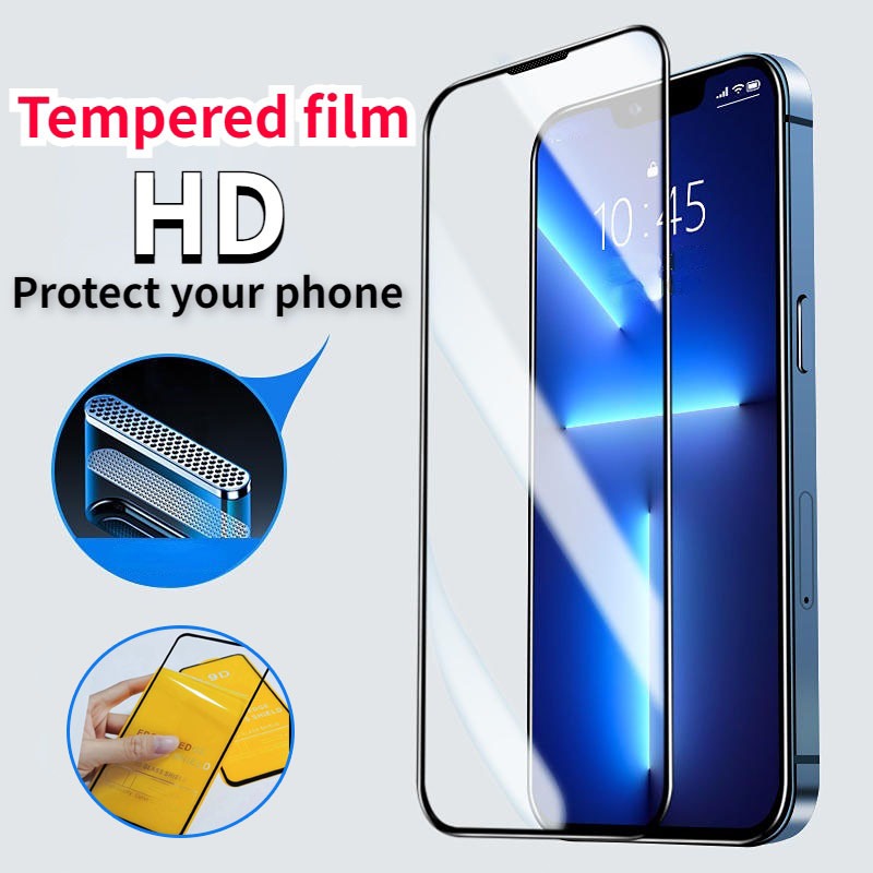 ฟิล์มกระจก 9D สำหรับ for iphone 17 Air 11 12 13 16 14 15 Pro Max XR X XS Max 8 7 6 Plus SE กระจกเทมเปอร์ ป้องกันหน้าจอ