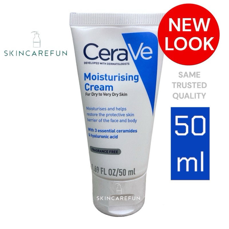 (แท้/พร้อมส่ง) CERAVE Moisturising Cream 50ml. เซราวี มอยซ์เจอร์ไรซิ่ง ครีม 50 มล. เซราวีครีมบำรุงผิวหน้า