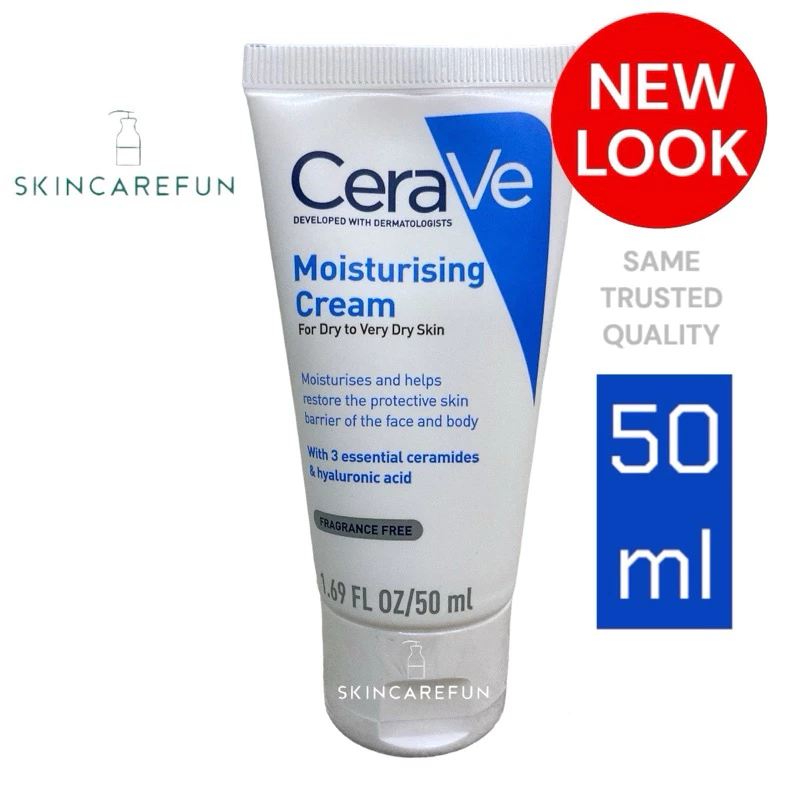 (แท้/พร้อมส่ง) CERAVE Moisturising Cream 50ml. เซราวี มอยซ์เจอร์ไรซิ่ง ครีม 50 มล. เซราวีครีมบำรุงผิวหน้า