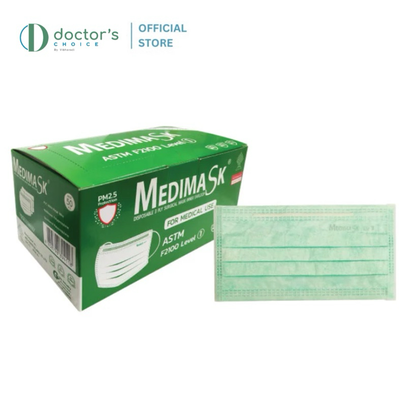 MEDIMASK-GREEN  หน้ากากอนามัยทางการแพทย์  สีเขียว