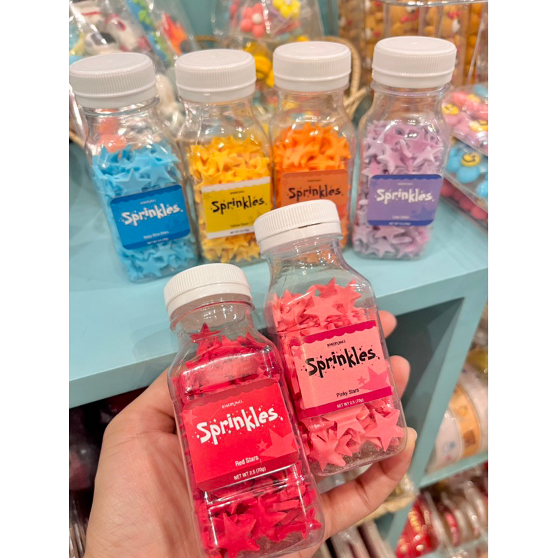 🔥พร้องส่ง🌟น้ำตาลตกแต่งไอซิ่ง น้ำตาลตกแต่งขนม เค้ก คุกกี้ คัพเค้ก รูปดาว (70 กรัม)