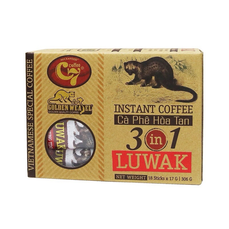 [พรีเมี่ยม] กาแฟขี้ชะมด 3 in 1 C7 Luwak  กาแฟเวียดนาม สินค้านำเข้า ของแท้ 100%