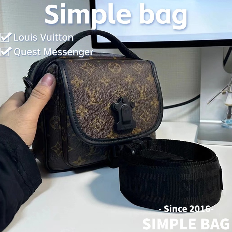 🍑หลุยส์วิตตอง Louis Vuitton Quest Messenger bag LV กระเป๋า
