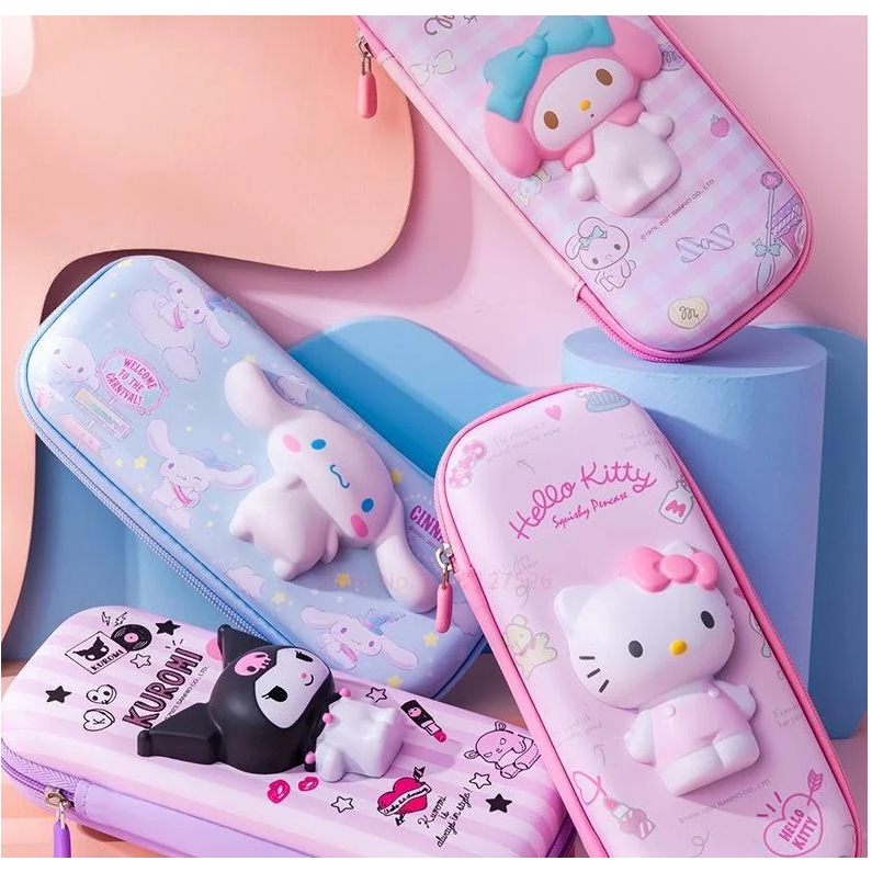 พร้อมส่ง! กระเป๋าดินสอ สกุชชี่ 3Dหน้านิ่มๆ กดเล่นได้ กล่องดินสอน่ารัก ลายการ์ตูน