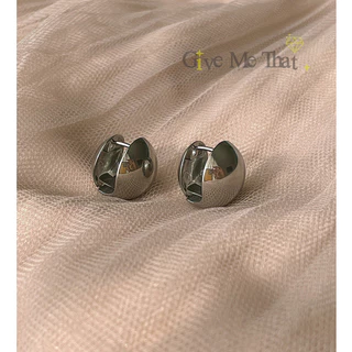 ต่างหูสแตนเลสแท้ สไตล์มินิมอล Minimal ตุ้มหู แบบติดหู ทรงกลม รุ่น Circle Clip Givemethat