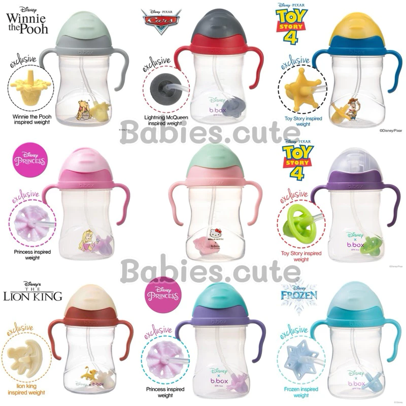 Bbox sippy cup แก้วหัดดื่ม หลอดอะไหล่ B.box ของแท้จากออสเตรเลีย พร้อมส่ง แถมแปรงล้างหลอด+สายคล้องคอ