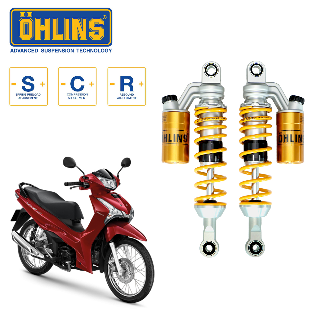 โช๊คหลังแต่ง Ohlins HO 343 For Honda Wave 125i 2023+ FuriiShop