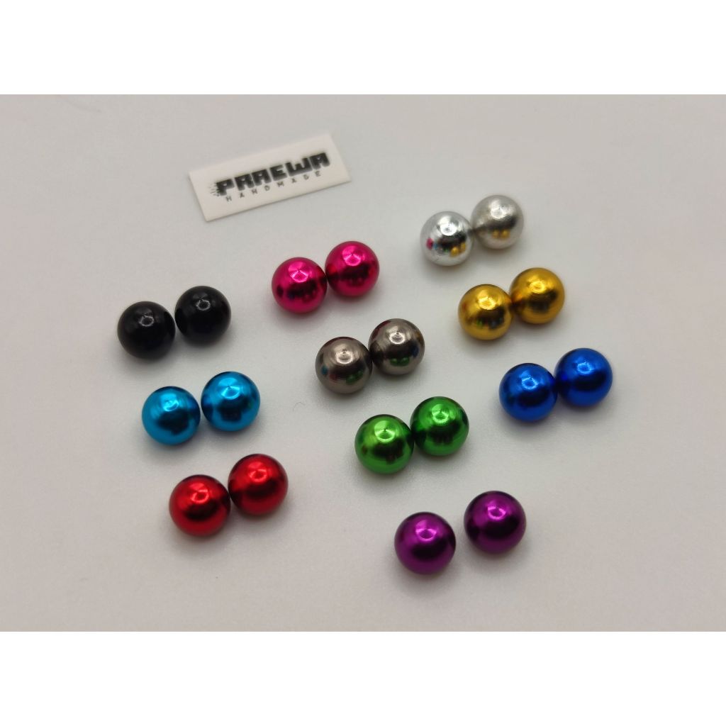 [4ชิ้น] บอลปิดเสาสี M2 อัลลอยด์ น้ำหนักเบามาก บอลแคป - Mini4WD M2 Aluminum Ball Cap