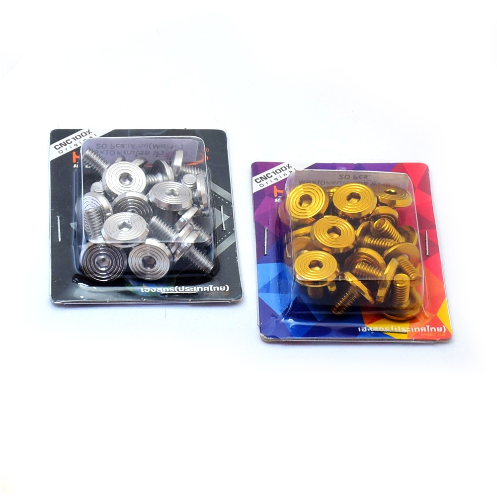 ชุดน็อต สแตนเลส ยึดบังโซ่ WAVE/DREAM ทุกปี (2ตัวและ4ตัว) น็อตหัวจีลายบังโซ่ เวฟ,ดรีม เฮงสกรู - รูปที่ 5