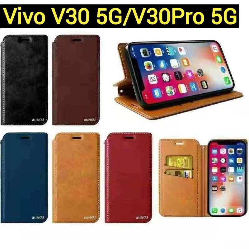Vivo Y28 4G/V30e 5G/Y18/Y28 5G/Y03/V30 Lite/Y100 5GเคสฝาพับV30 5G/V30 Pro 5Gกระเป๋าเปิดปิดแบบแม่เหล็