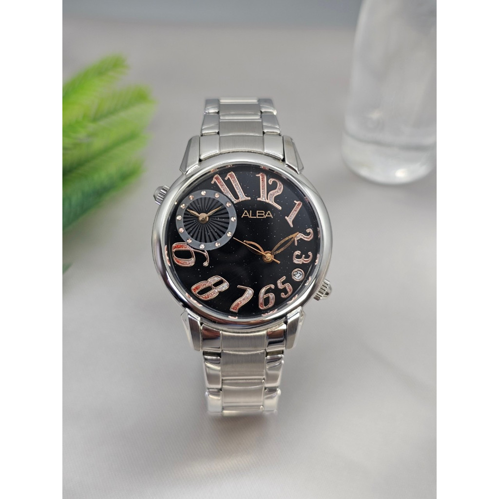 นาฬิกาข้อมือผู้หญิง ALBA ระบบควอทซ์ แบบ Dual time ตั้งเวลาได้2ประเทศ (ของแท้ ประกันศูนย์100%)