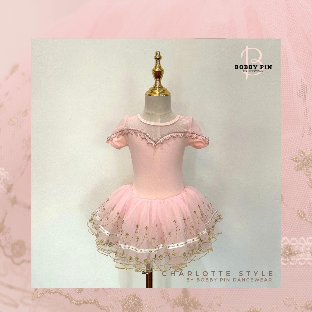 ชุดบัลเล่ต์เด็กเจ้าหญิง Charlotte Style (cotton pink) ...พร้อมส่ง!