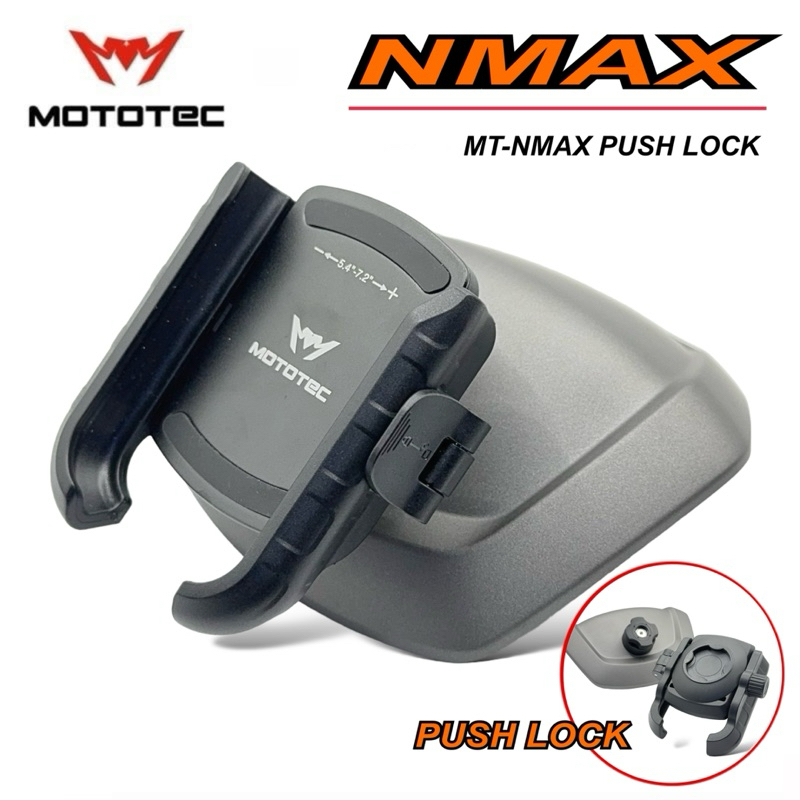 MOTOTEC PUSH LOCK MT-NMAX QD01 (สำหรับรถปี 2020-2024) ชุดที่จับโทรศัพท์มือถือพร้อมครอบแฮนด์ สำหรับมอเตอร์ไซด์ NMAX