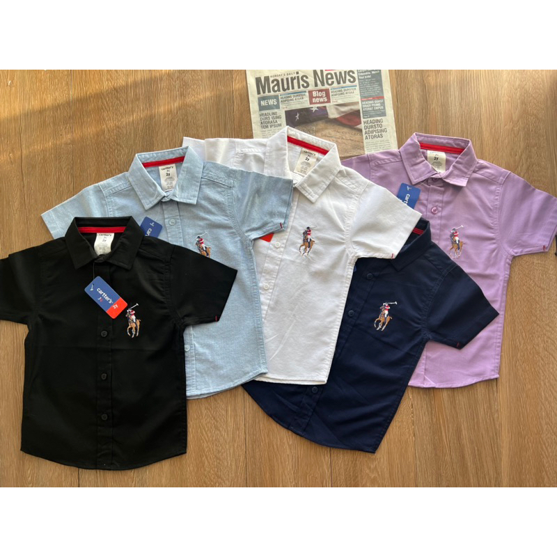 เสื้อเชิ้ตเด็กผู้ชาย (งานปัก) cartter 2-12Y (ส่งจากไทย🇹🇭)