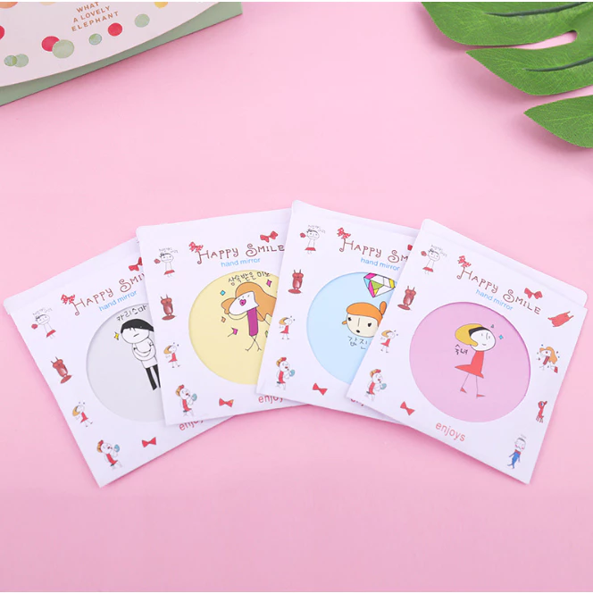ปลีก/ส่ง กระจกแต่งหน้าขนาดเล็ก กระจกพกพา กระจกส่องหน้าพกพา 7 ซม. thumbnail 6