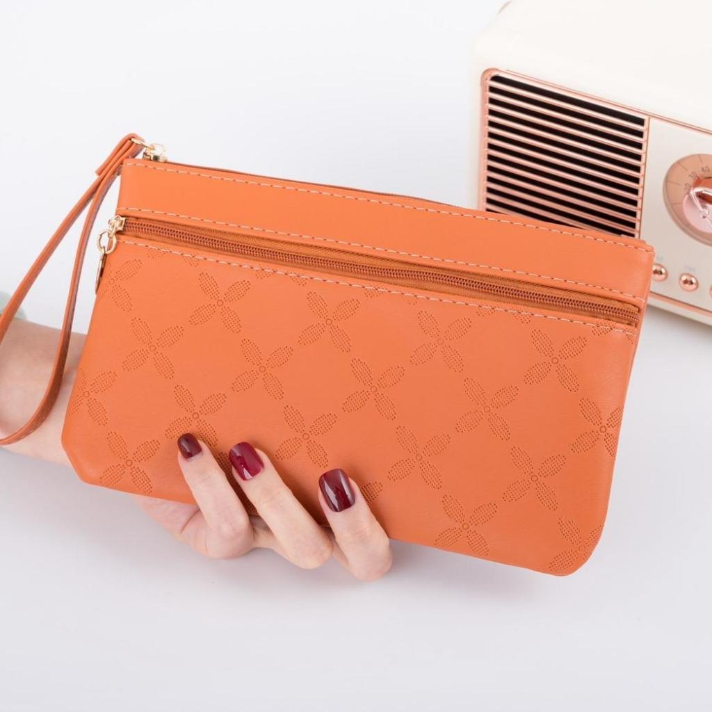 GC-079 กระเป๋าสะตางค์ 2ซิป พร้อมสายคล้องมือ