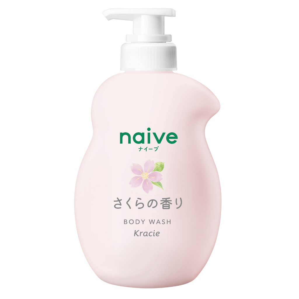 NAIVE BODY WASH (SAKURA) 530 ml / ครีมอาบน้ำ สารสกัดจากใบซากุระ