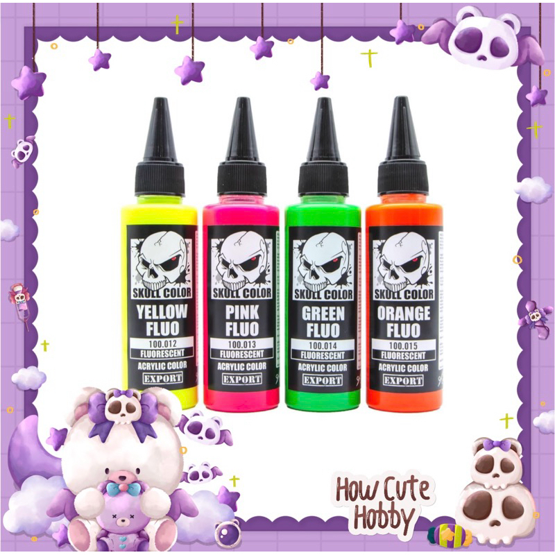 สีพ่นโมเดล Skull Color (Fluorescent Color)