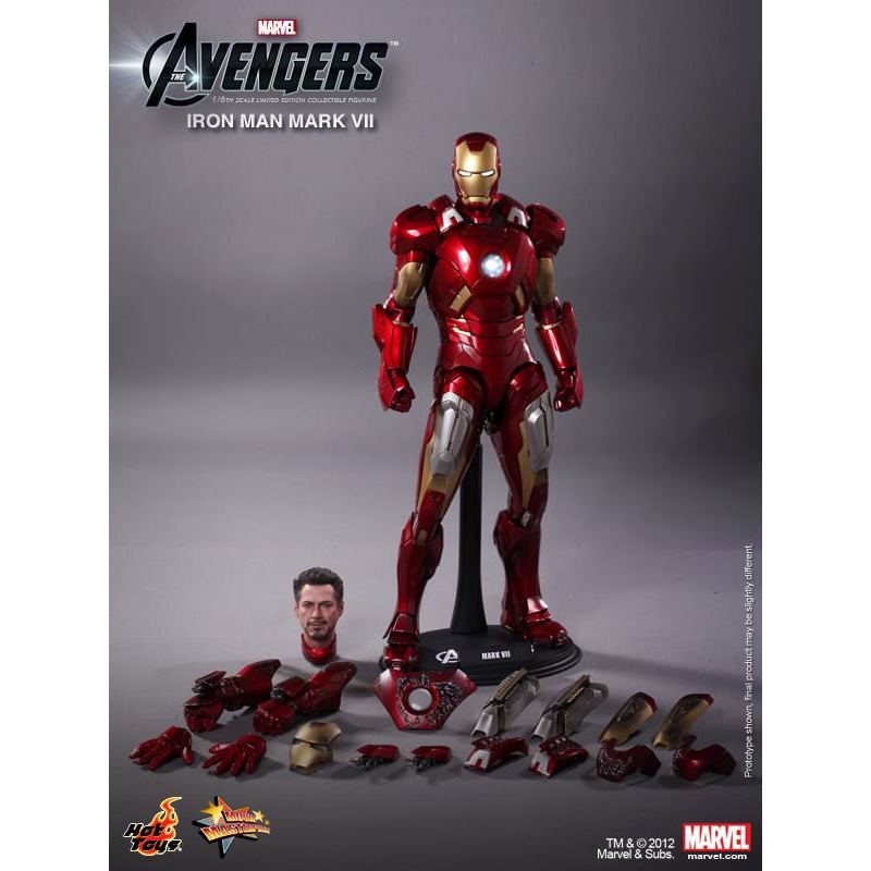 Hot Toys MMS185 Iron Man Mark VII (MK7) (Plastic) **มือสองสภาพดี** **สินค้าพร้อมส่ง**