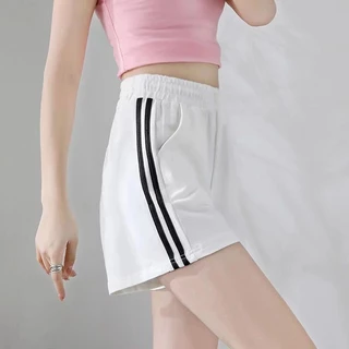 💕พร้อมส่ง🚀(M-5XL) กางเกงขาสั้นผู้หญิง กางเกงวอร์มใส่สบาย มีกระเป๋าทั้งสองด้าน