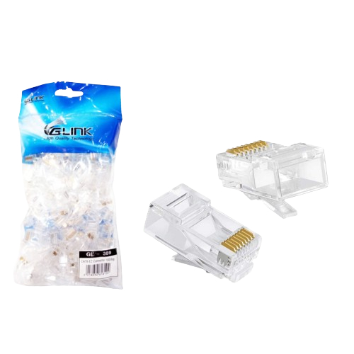 GLINK หัว Jack RJ45 CAT6 หัวแลนหัวทะลุ รุ่น GL-389 / GL389 แพ็คละ 100 ตัว พร้อมส่ง ราคา ถูกที่สุด ดีลบีเคเค แกลเลอรีภาพที่ 3