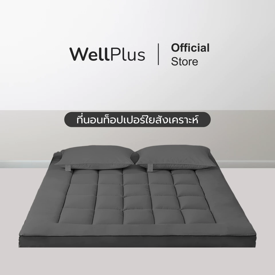 Wellplus Topper ที่นอนท็อปเปอร์สุขภาพ ใยสังเคราะห์ ผ้า cotton หนา 4 นิ้ว นุ่ม หลับสบายตลอดทั้งคืน