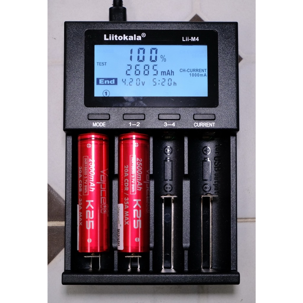 ถ่านชาร์จ 18650 Vapcell K25 สีแดง 2500mah 35A MAX ราคา ถูกที่สุด ดีลบีเคเค แกลเลอรีภาพที่ 4