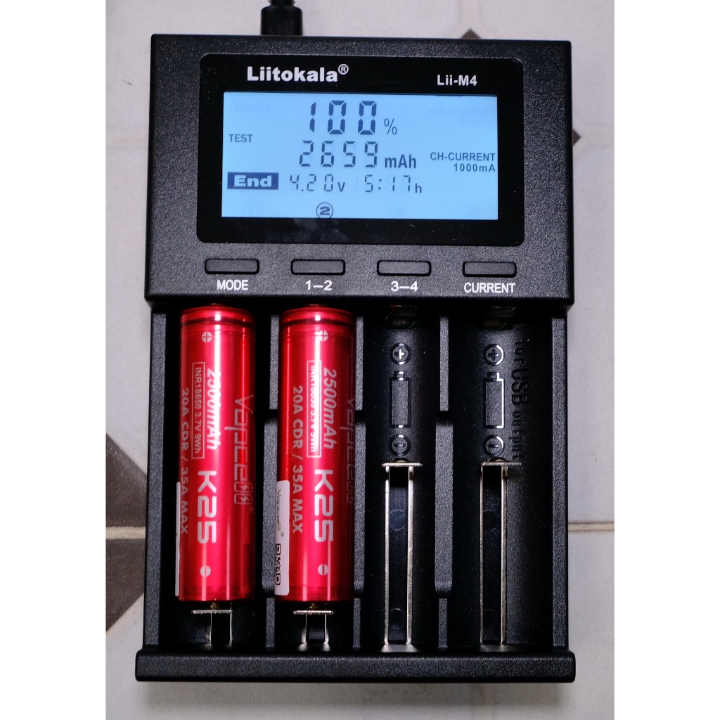 ถ่านชาร์จ 18650 Vapcell K25 สีแดง 2500mah 35A MAX ราคา ถูกที่สุด ดีลบีเคเค แกลเลอรีภาพที่ 5