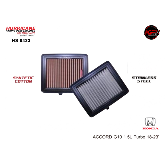 กรองอากาศ HURRICANE FOR HONDA ACCORD G9 G10 HYBRID 2.0L 2014-2023 (HS 0401)