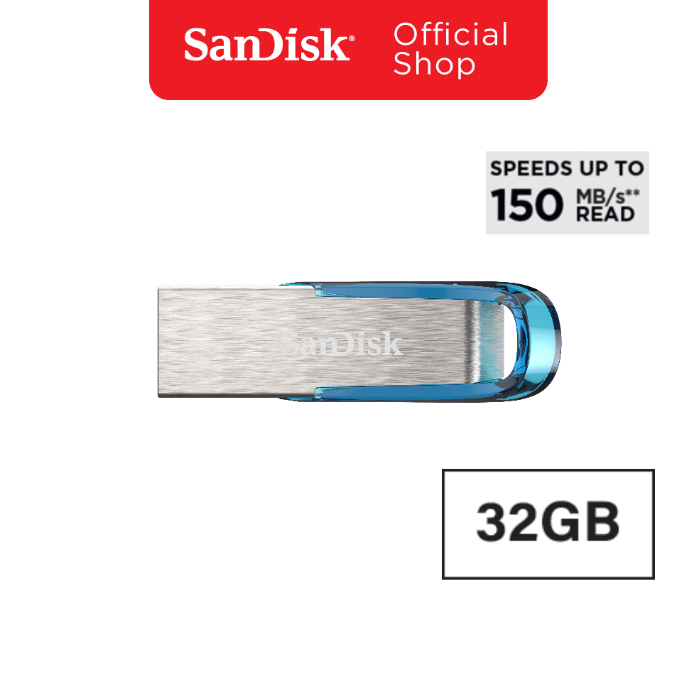 SanDisk Ultra Flair USB 3.0 32GB - Speed / 150MB (SDCZ73-032G-G46B, Blue)