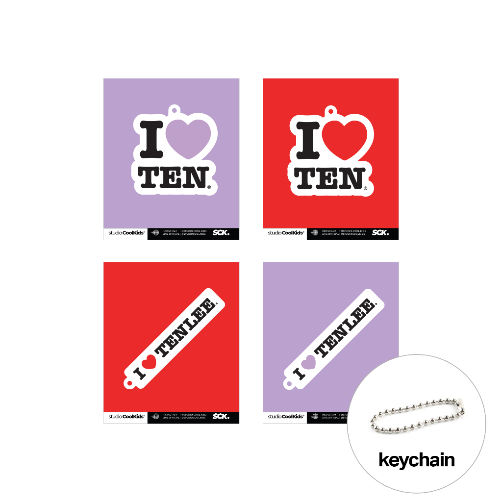 Acrylic keychain พวงกุญแจอะคริลิค I LOVE TEN LEE
