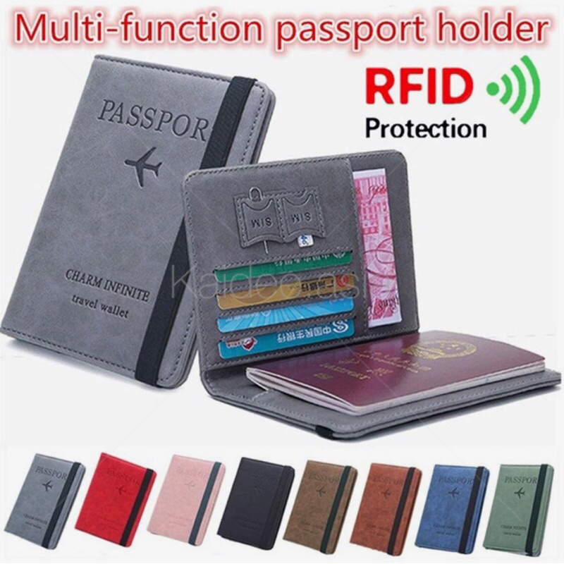 ✅ ขายดี ปกพาสปอร์ต สายรัด รุ่นใหม่ มีระบบ RFID ป้องกันโจรกรรมข้อมูล Passport Cover