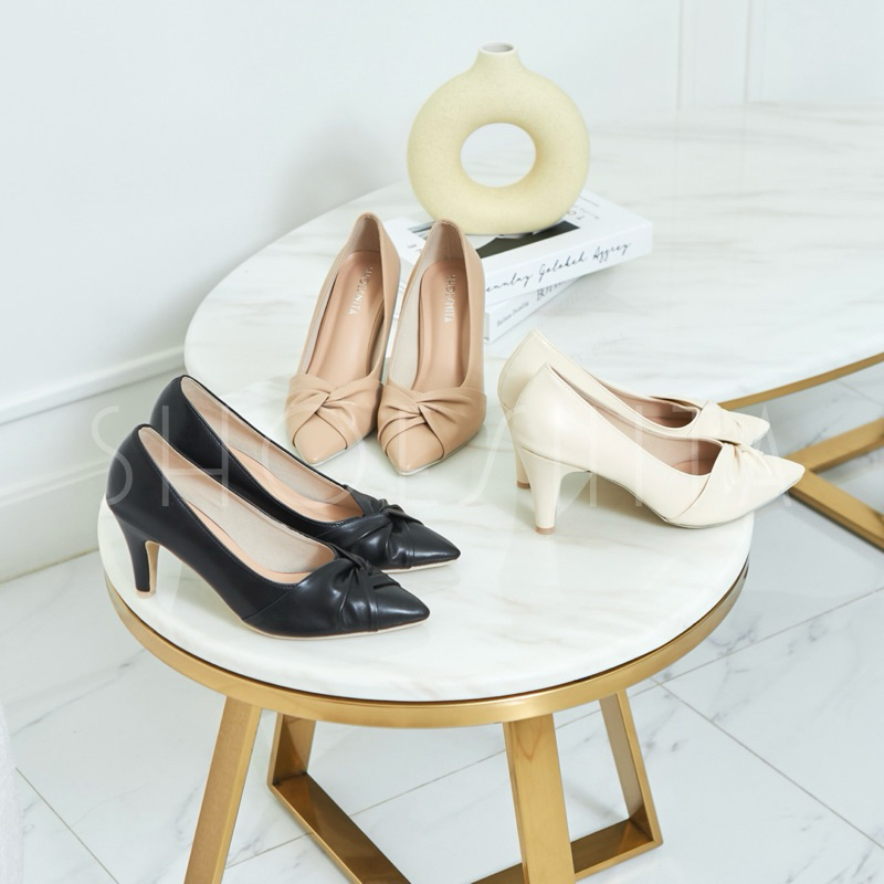🍸New✨ รองเท้าคัทชู ส้นสูง 3 นิ้ว หนังนิ่ม  SHOESNITA  T09_068